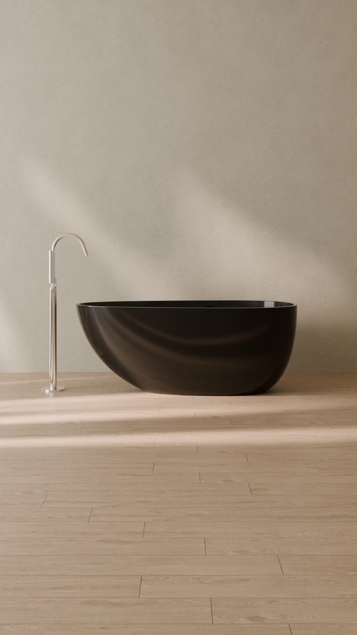 Badeloft details portrait 2026 | BW-01-S | Black | Bathtub_Glossy_Black__Camera_Angle_1.png