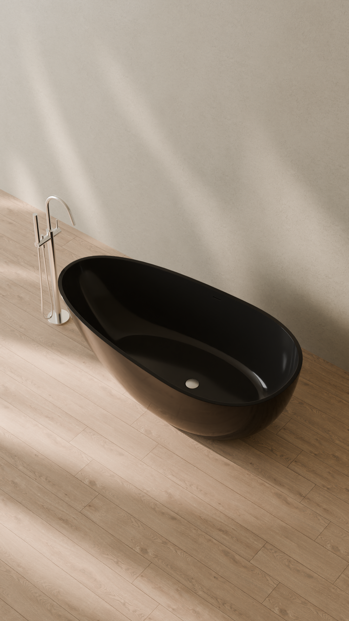 Badeloft details portrait 2026 | BW-01-L | Black | Bathtub_Glossy_Black__Camera_Angle_2.png