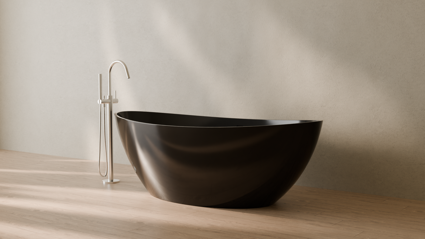 Badeloft render 2026 | BW-03-XL | Black | Bathtub_Glossy_Black__Camera_Angle_3.png โ in the bathroom