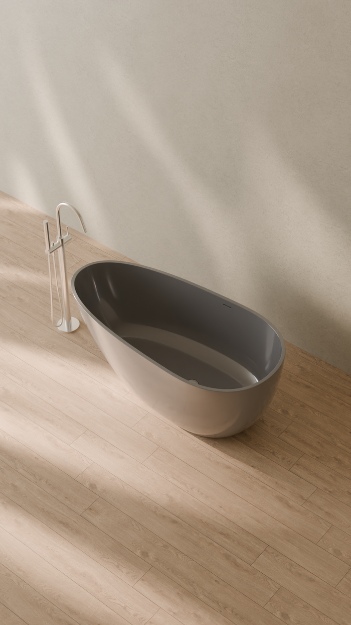 Badeloft details portrait 2026 | BW-01-S | Grey | Bathtub_Glossy_Grey__Camera_Angle_2.png
