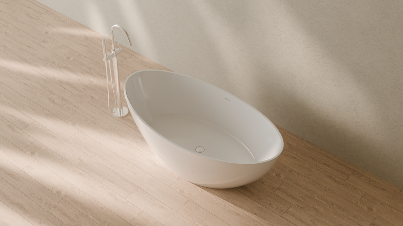Badeloft render 2026 | BW-03-M | White | Bathtub_Glossy_White__Camera_Angle_2.png โ in the bathroom
