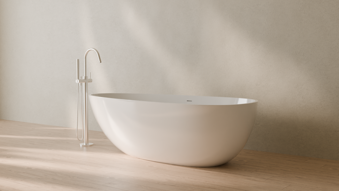 Badeloft render 2026 | BW-01-XL | White | Bathtub_Glossy_White__Camera_Angle_3.png โ in the bathroom