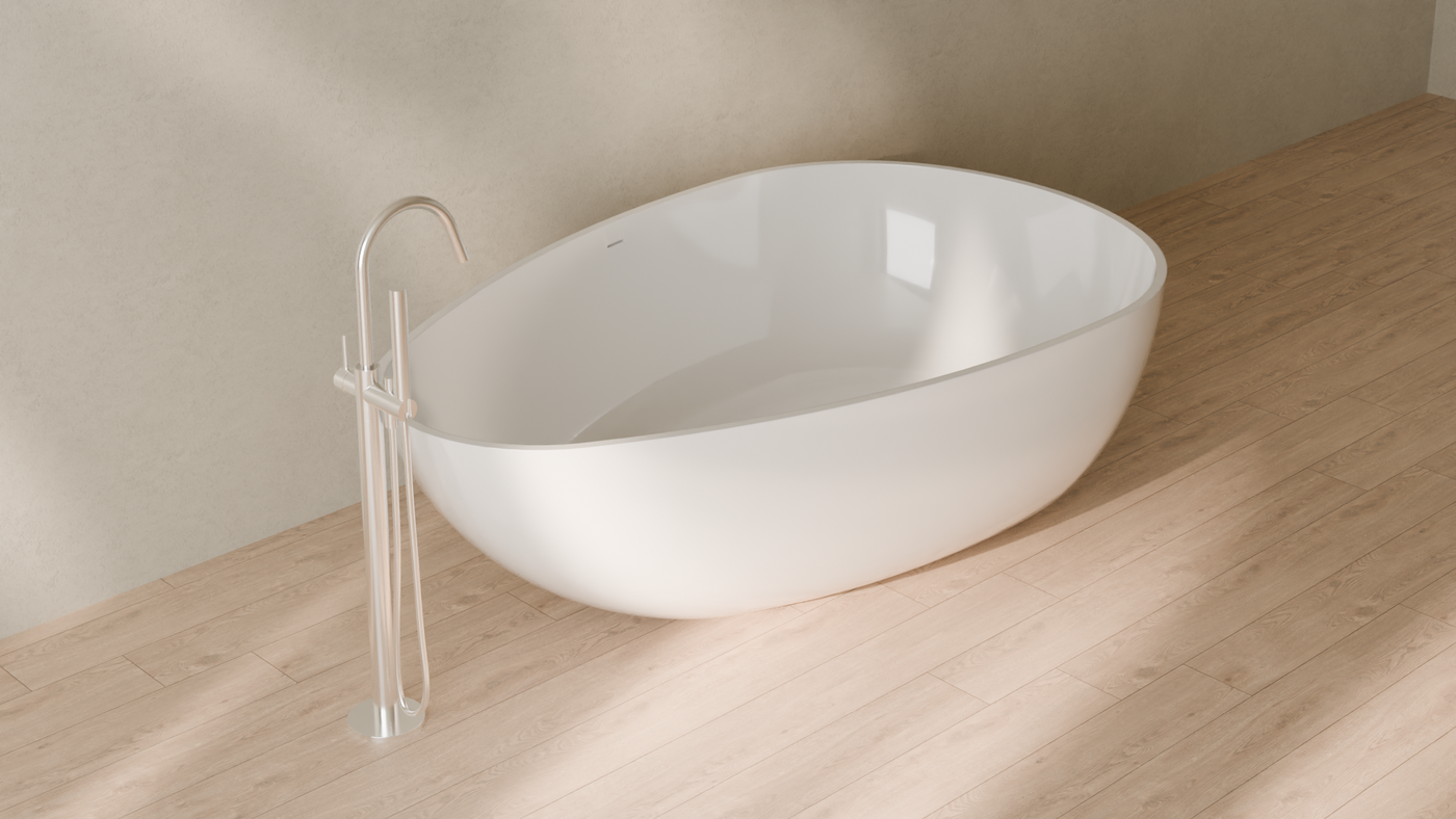 Badeloft render 2026 | BW-01-XXL | White | Bathtub_Glossy_White__Camera_Angle_4.png โ in the bathroom