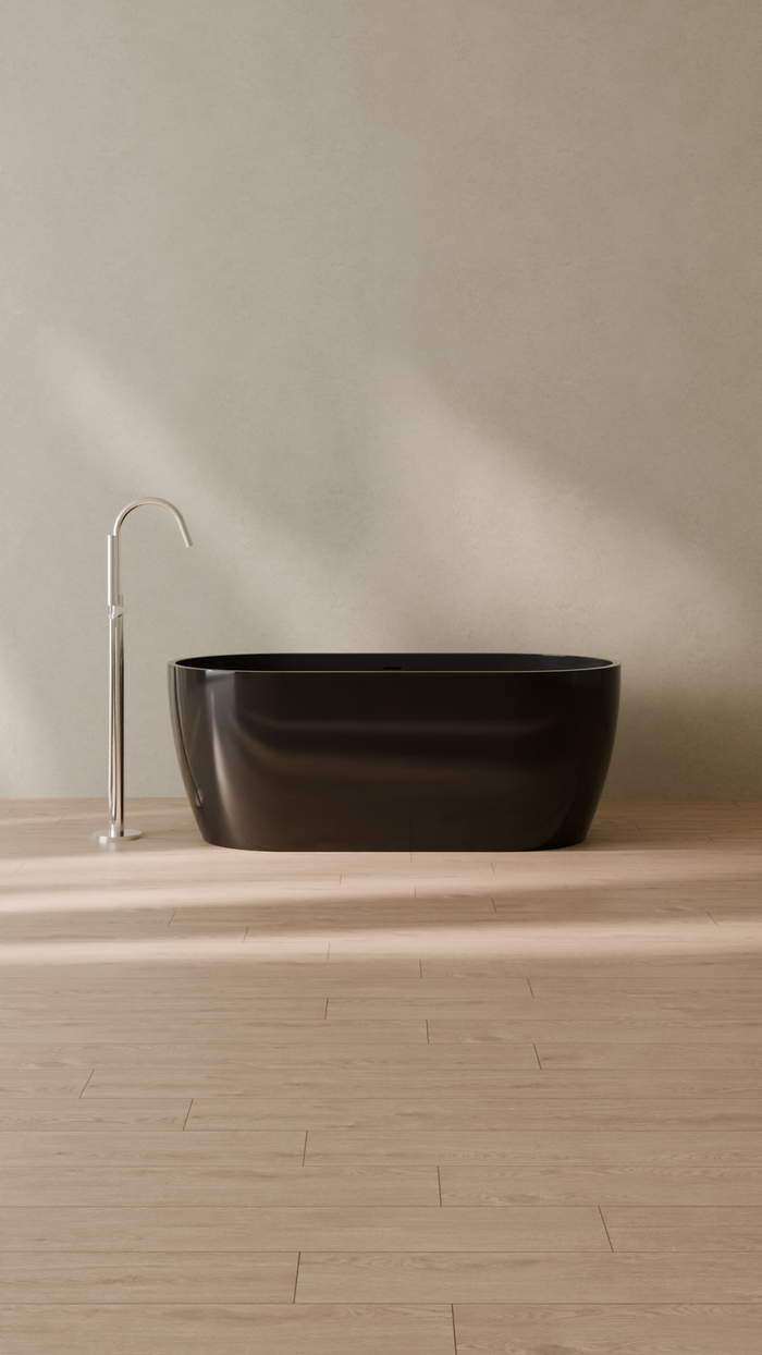 Badeloft details portrait 2026 | BW-02-S | Black | Bathtub_Glossy_Black__Camera_Angle_1.png