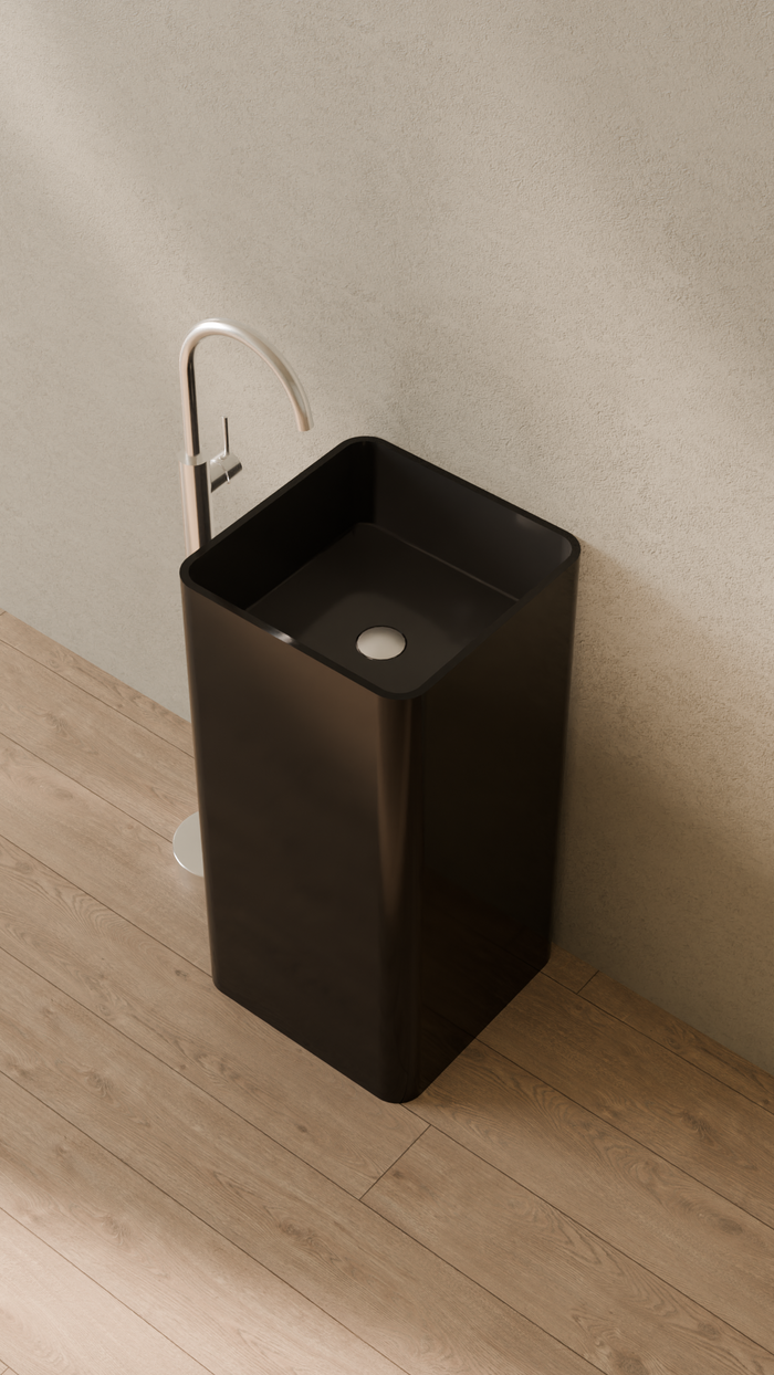Badeloft details portrait 2026 | SB-01 | Black | Sink_Glossy_Black__Camera_Angle_2.png