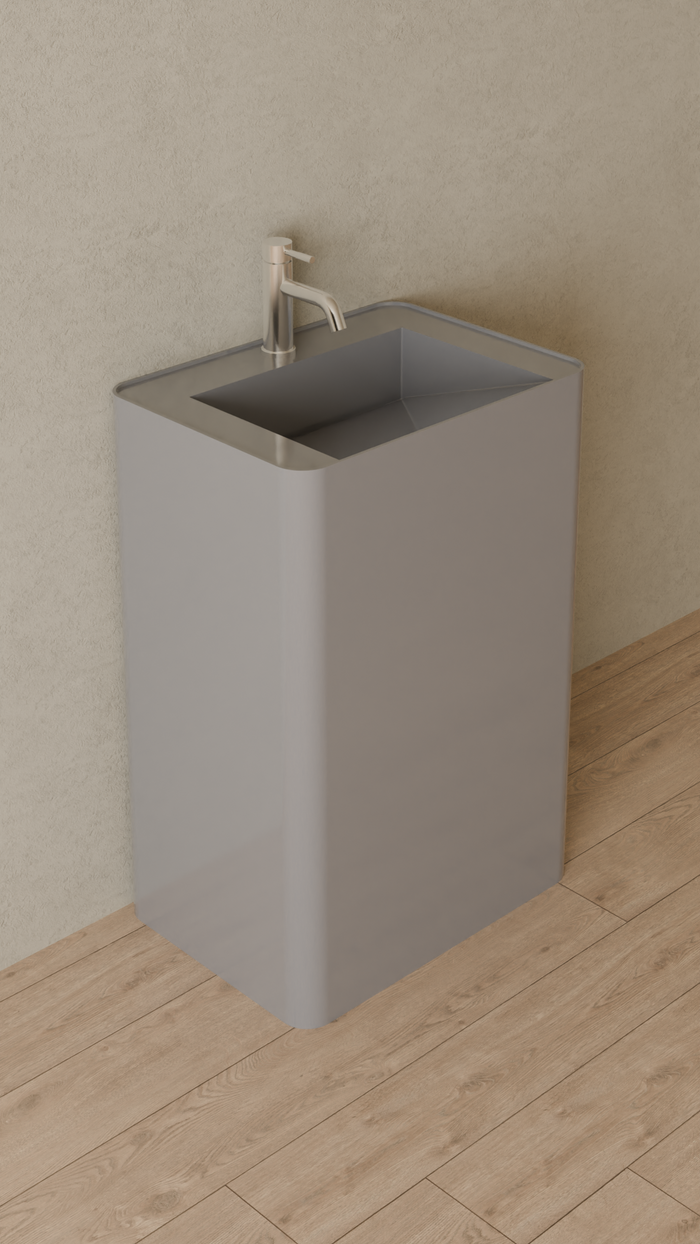 Badeloft details portrait 2026 | SB-04-A | Grey | Sink_Glossy_Grey__Camera_Angle_4.png