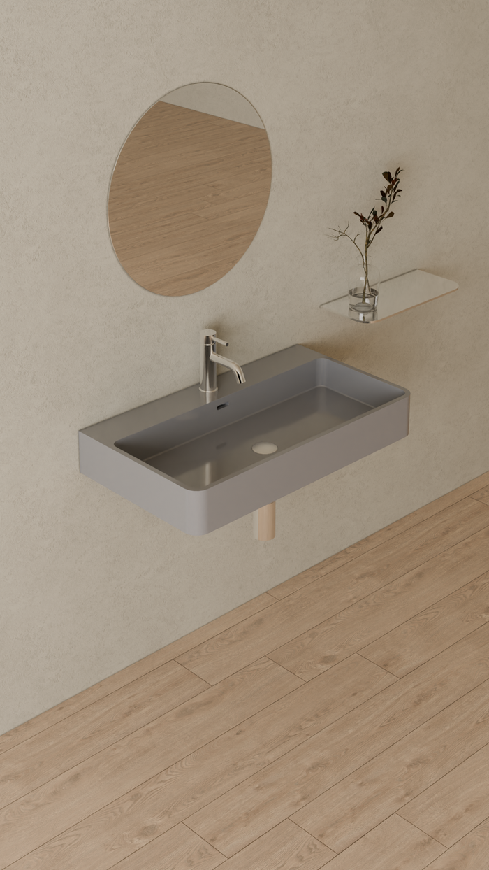 Badeloft details portrait 2026 | WT-01-L | Grey | Sink_Glossy_Grey__Camera_Angle_4.png