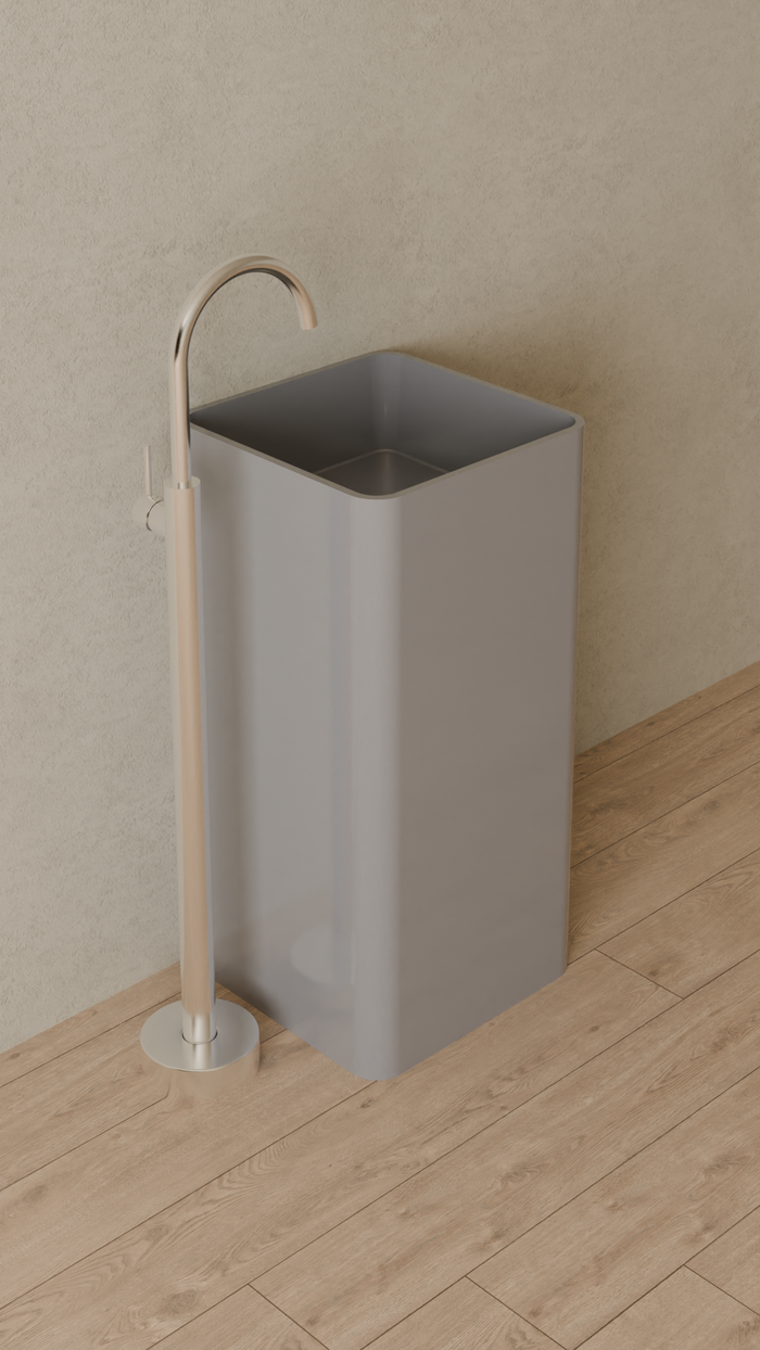 Badeloft details portrait 2026 | SB-01 | Grey | Sink_Glossy_Grey__Camera_Angle_4.png