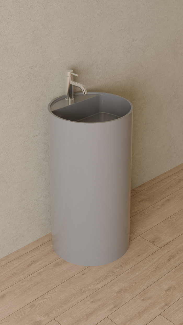 Badeloft details portrait 2026 | SB-03-A | Grey | Sink_Glossy_Grey__Camera_Angle_4.png