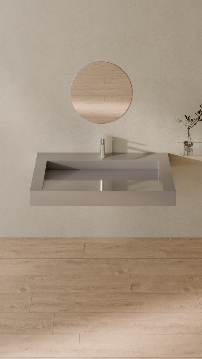 Badeloft details portrait 2026 | WT-04-C | Grey | Sink_Glossy_Grey__Camera_Angle_3.png