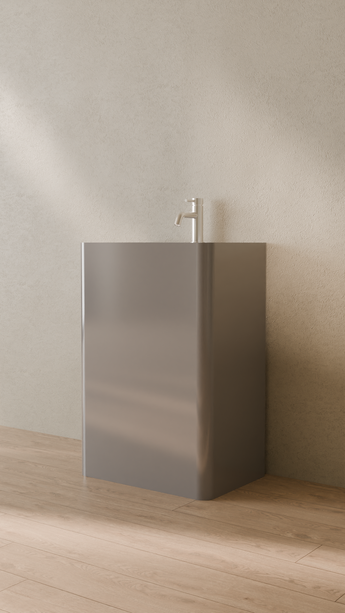 Badeloft details portrait 2026 | SB-04-A | Grey | Sink_Glossy_Grey__Camera_Angle_3.png