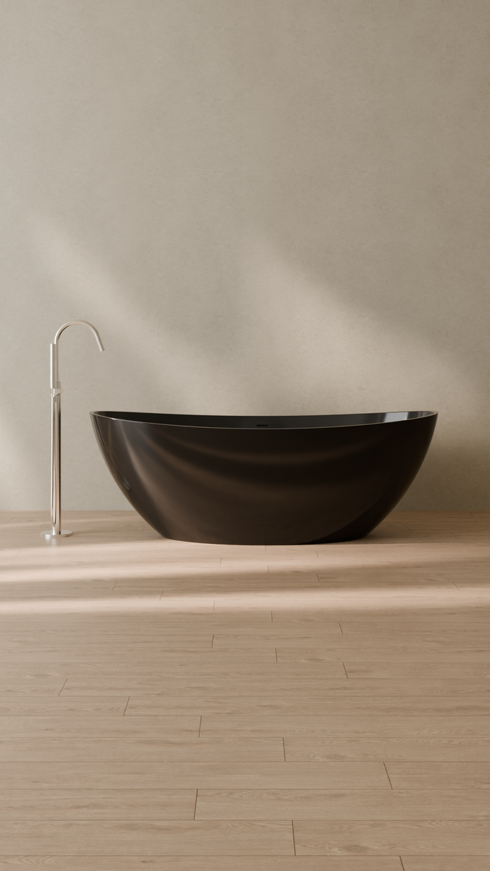 Badeloft details portrait 2026 | BW-03-L | Black | Bathtub_Glossy_Black__Camera_Angle_1.png