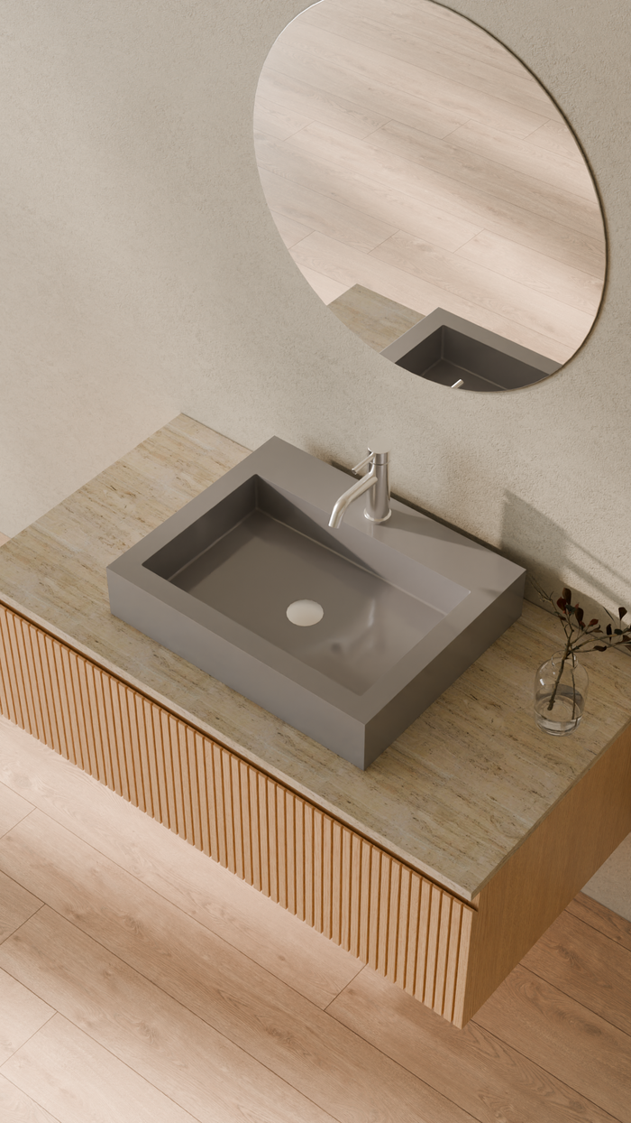 Badeloft details portrait 2026 | WB-05-M | Grey | Sink_Glossy_Grey__Camera_Angle_2.png