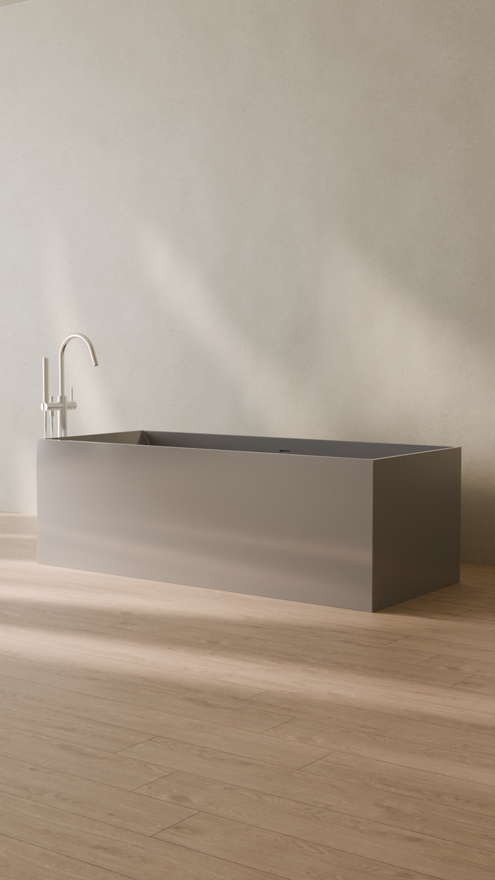 Badeloft details portrait 2026 | BW-07 | Grey | Bathtub_Glossy_Grey__Camera_Angle_3.png