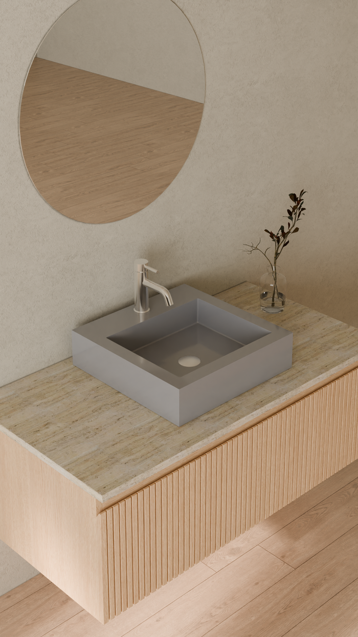 Badeloft details portrait 2026 | WB-05-S | Grey | Sink_Glossy_Grey__Camera_Angle_4.png