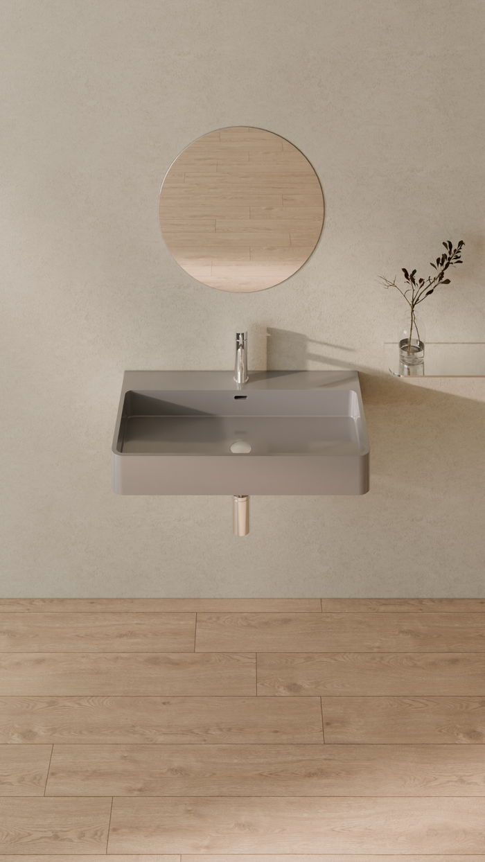 Badeloft details portrait 2026 | WT-01-L | Grey | Sink_Glossy_Grey__Camera_Angle_3.png