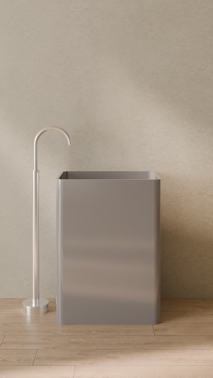 Badeloft details portrait 2026 | SB-02 | Grey | Sink_Glossy_Grey__Camera_Angle_1.png