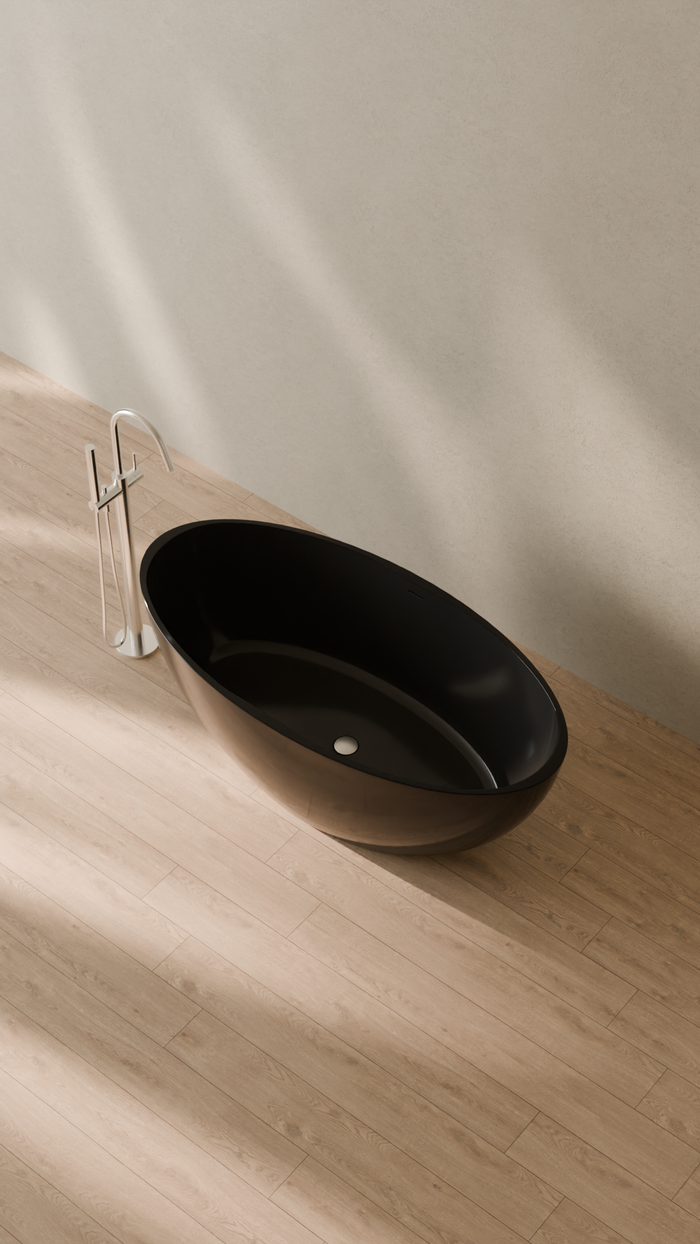Badeloft details portrait 2026 | BW-04-L | Black | Bathtub_Glossy_Black__Camera_Angle_2.png