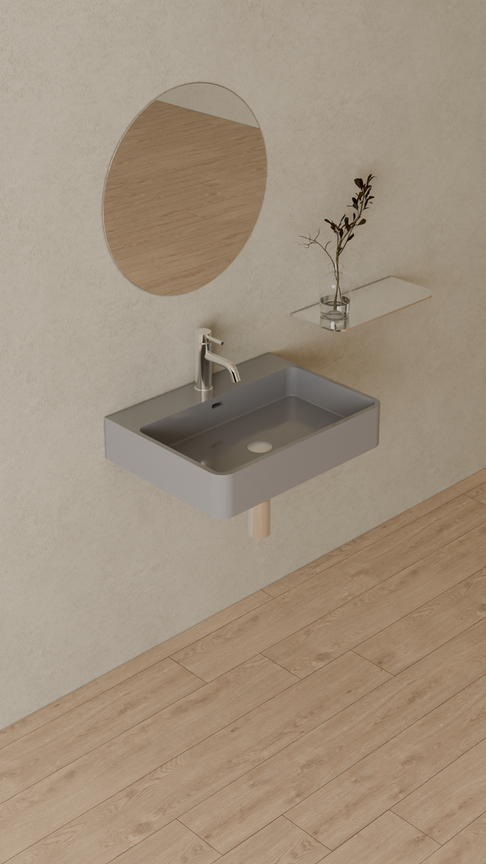 Badeloft details portrait 2026 | WT-01-M | Grey | Sink_Glossy_Grey__Camera_Angle_4.png