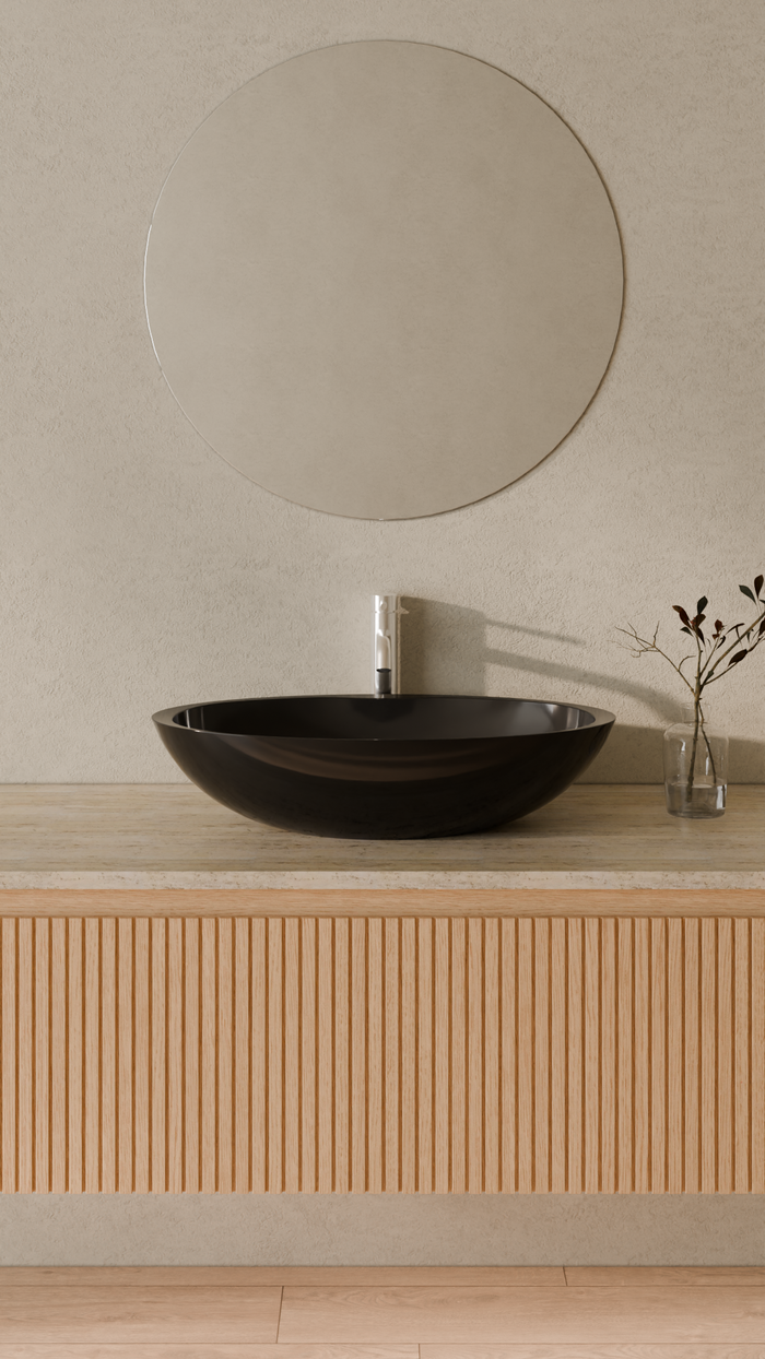 Badeloft details portrait 2026 | WB-04 | Black | Sink_Glossy_Black__Camera_Angle_1.png