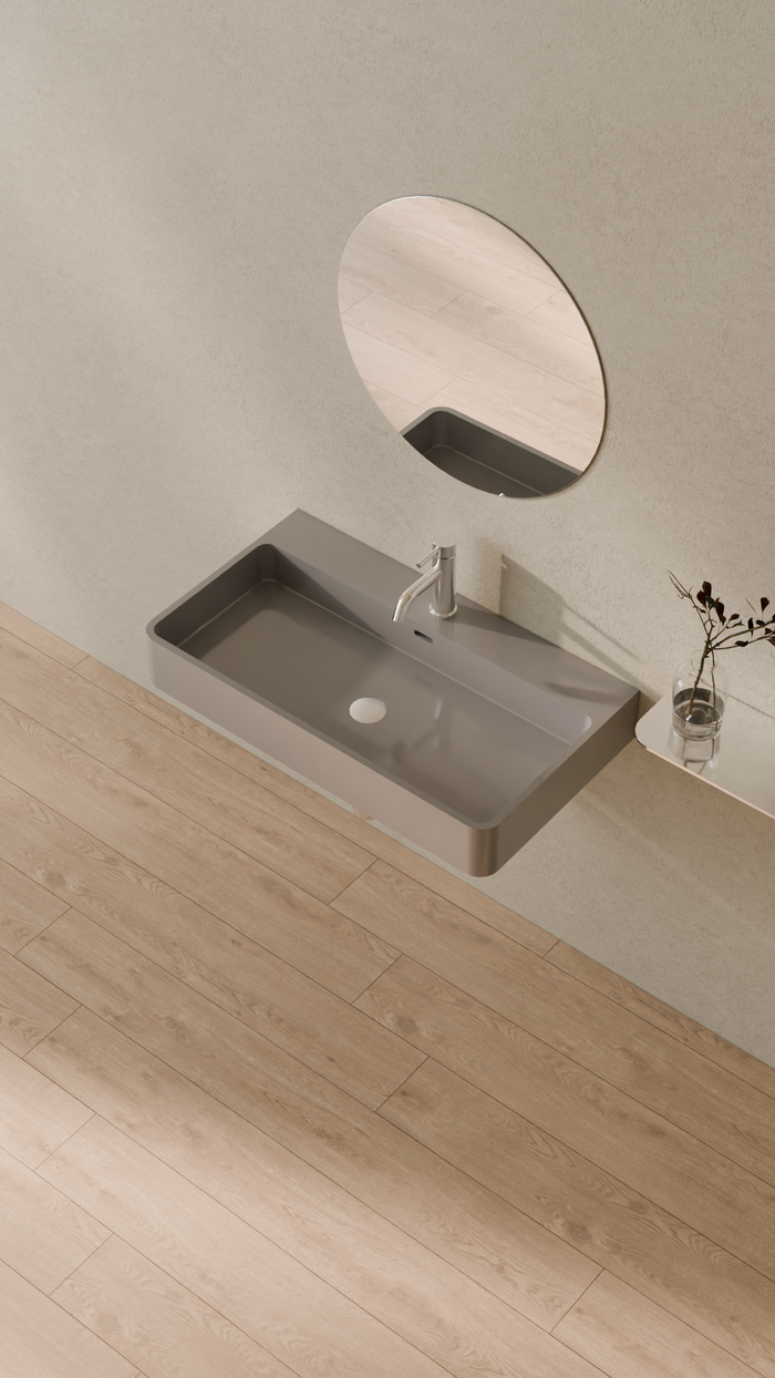 Badeloft details portrait 2026 | WT-01-L | Grey | Sink_Glossy_Grey__Camera_Angle_2.png