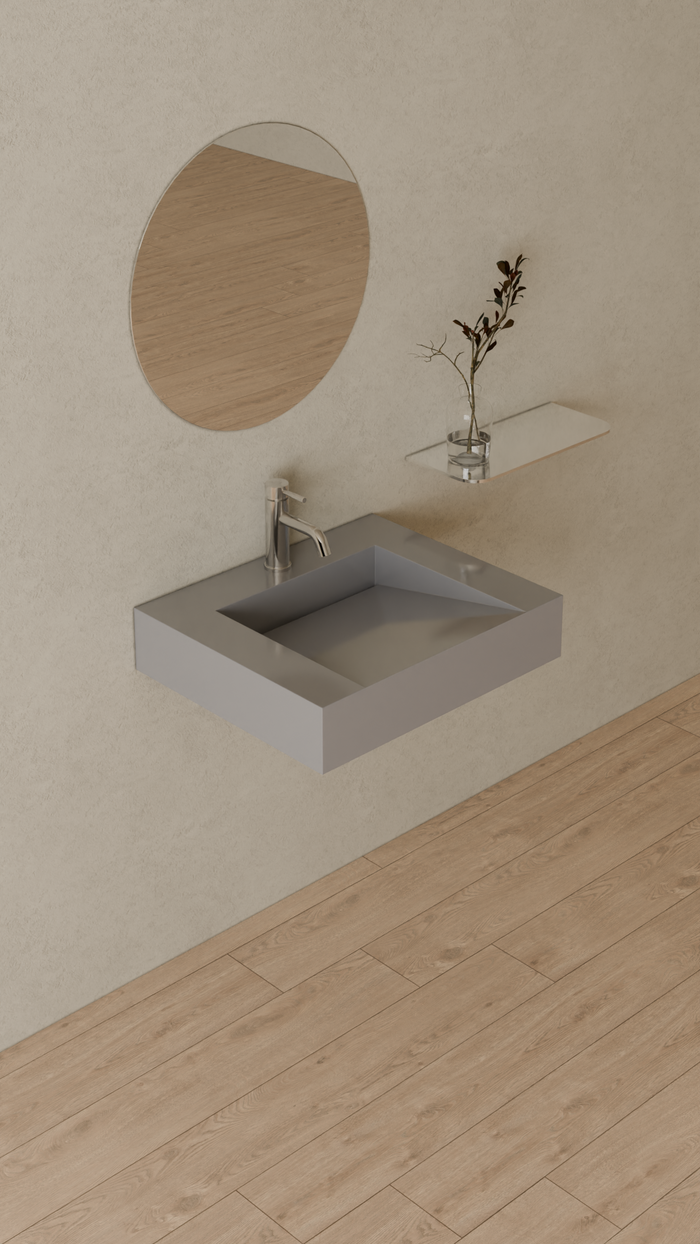 Badeloft details portrait 2026 | WT-04-E | Grey | Sink_Glossy_Grey__Camera_Angle_4.png