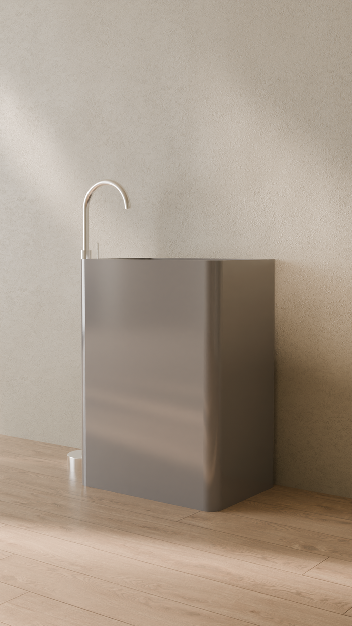 Badeloft details portrait 2026 | SB-02 | Grey | Sink_Glossy_Grey__Camera_Angle_3.png
