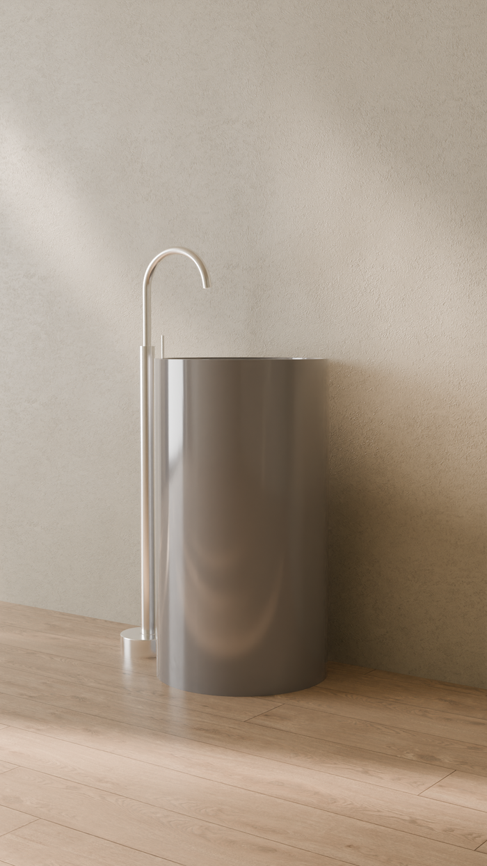 Badeloft details portrait 2026 | SB-03 | Grey | Sink_Glossy_Grey__Camera_Angle_3.png