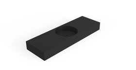 Badeloft WT-02-C matte black wall-mounted sink, angled product view on white background