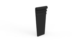 Badeloft BR-01 matte black bathtub backrest, side view