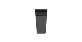 Badeloft BR-01 matte black bathtub backrest, front view