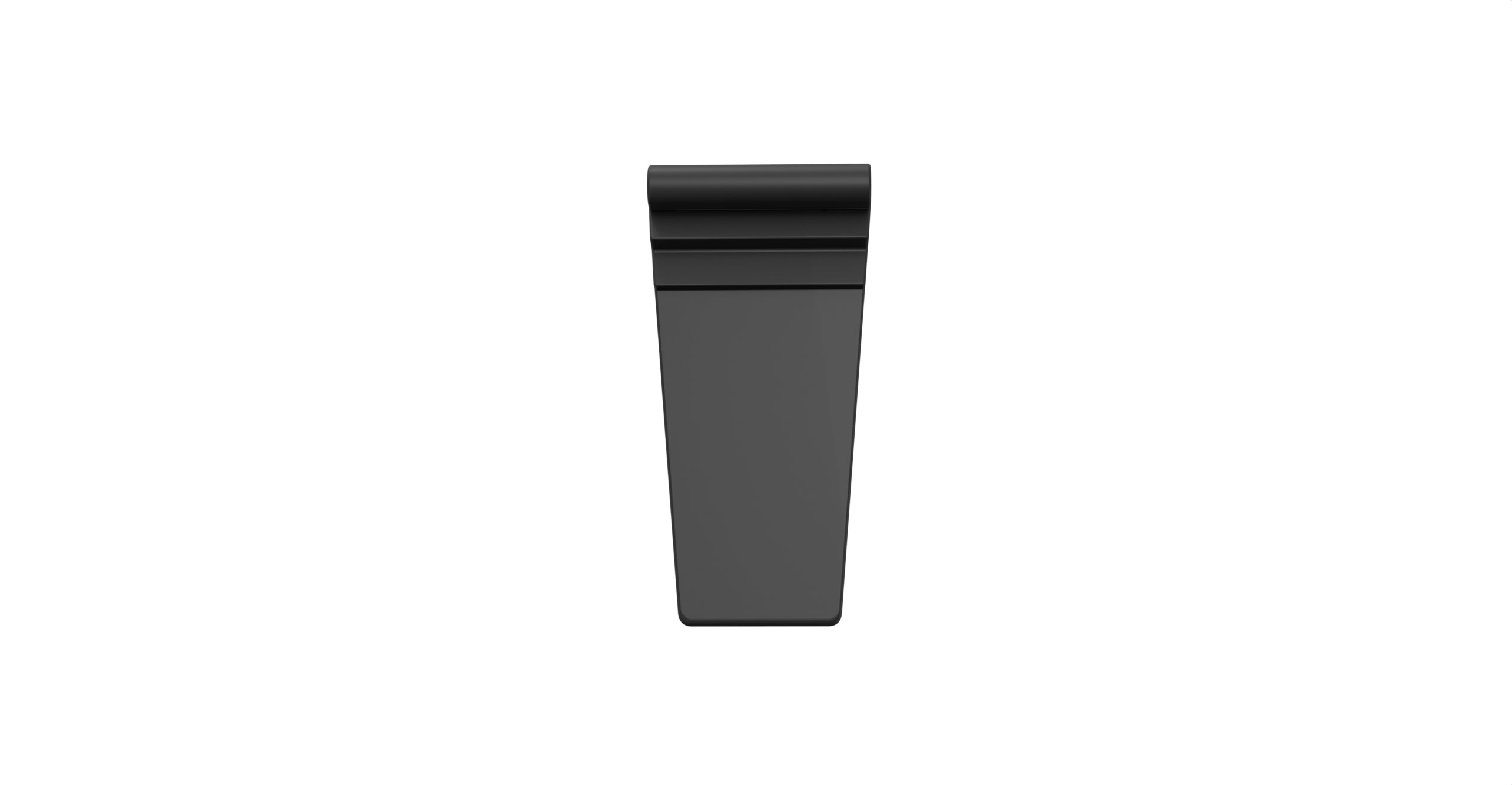 Badeloft BR-01 matte black bathtub backrest, front view