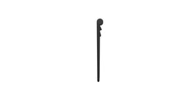 Badeloft BR-01 matte black bathtub backrest, side profile