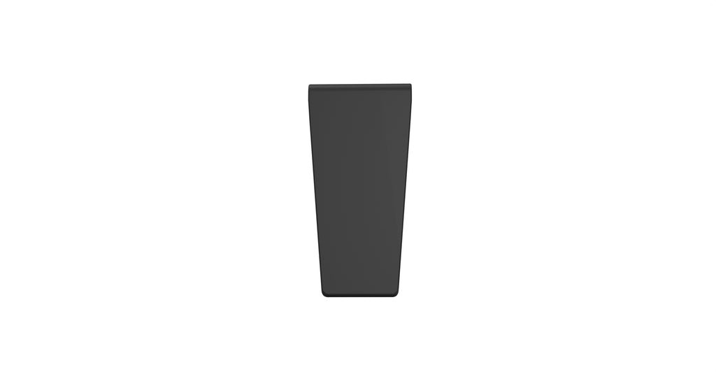 Badeloft BR-01 matte black bathtub backrest, rear view