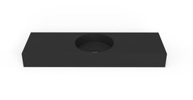 Badeloft WT-02-C matte black wall-mounted sink, front product view on white background