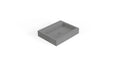 Badeloft WT-06-M glossy gray wall-mounted sink, angled product view on white background