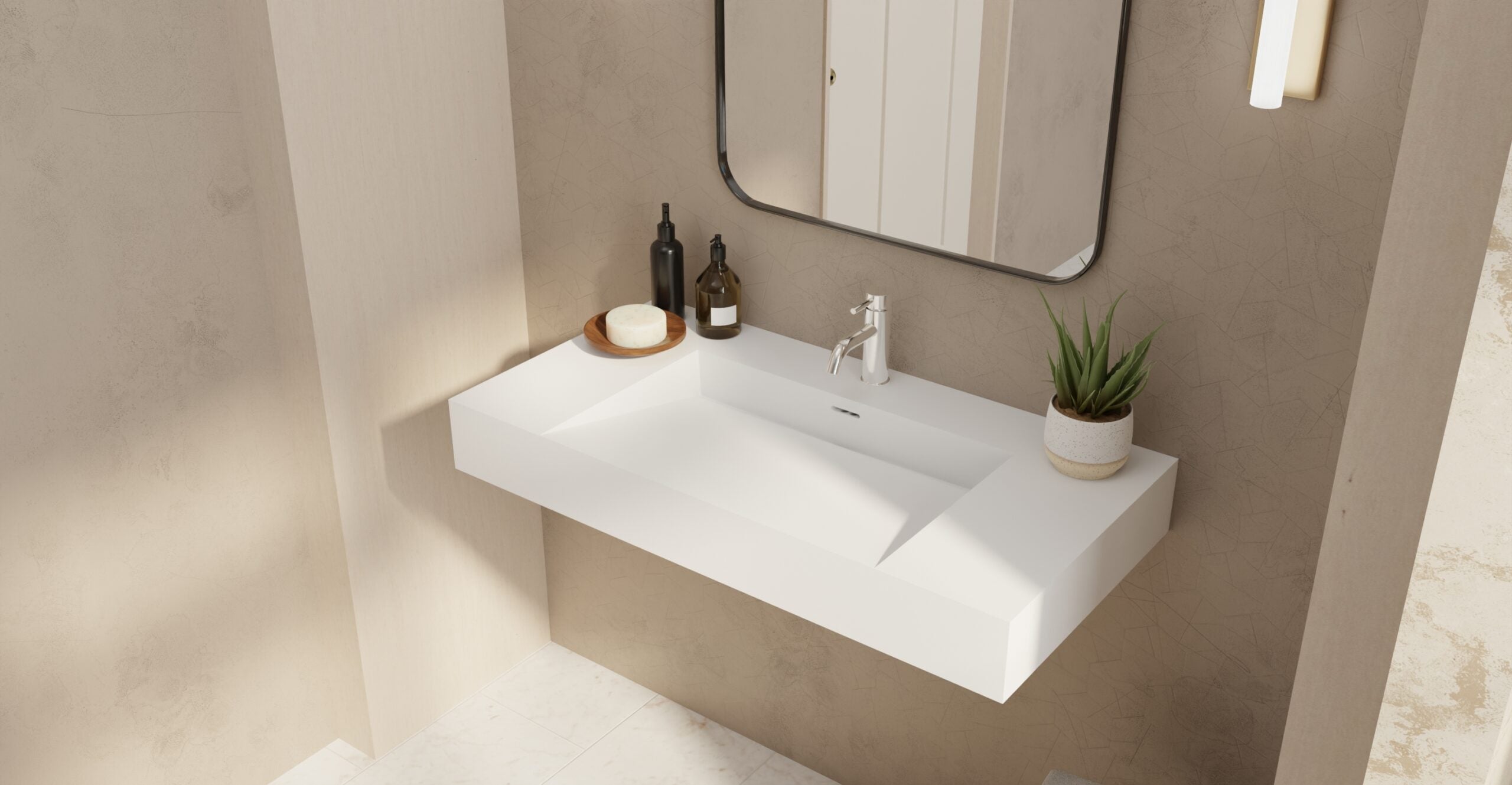 Badeloft source | wall-mounted-sink-wt-04-g | 15 | badeloft-wt-04-g-wall-mounted-sink-white-matte-lifestyle-side-angle-1-scaled.jpg