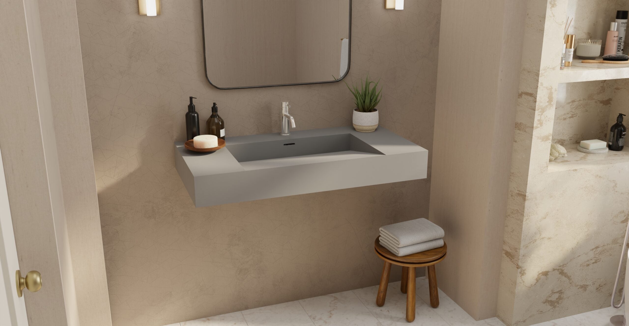 Badeloft source | wall-mounted-sink-wt-04-g-gry | 19 | badeloft-wt-04-g-wall-mounted-sink-grey-matte-lifestyle-side-scaled.jpg