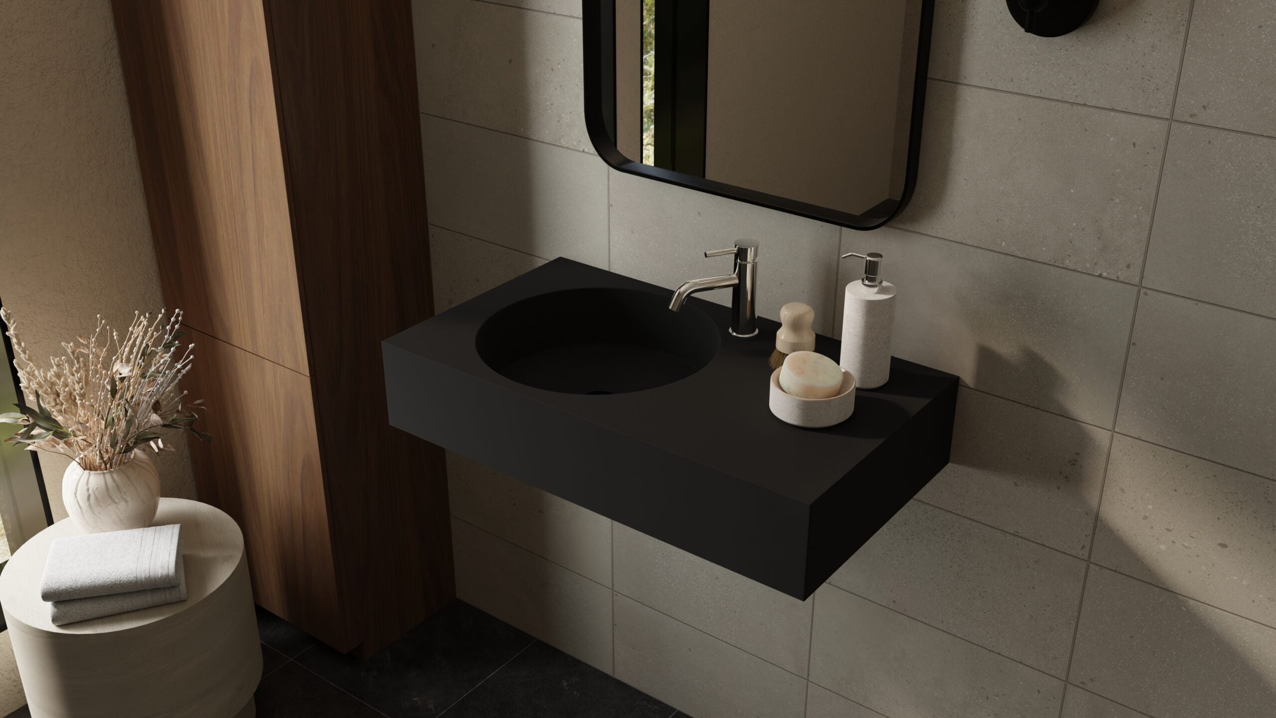Badeloft source | wall-mounted-sink-wt-02-d-blk | 12 | badeloft-wt-02-e-wall-mounted-basin-black-matte-lifestyle-scaled.jpg