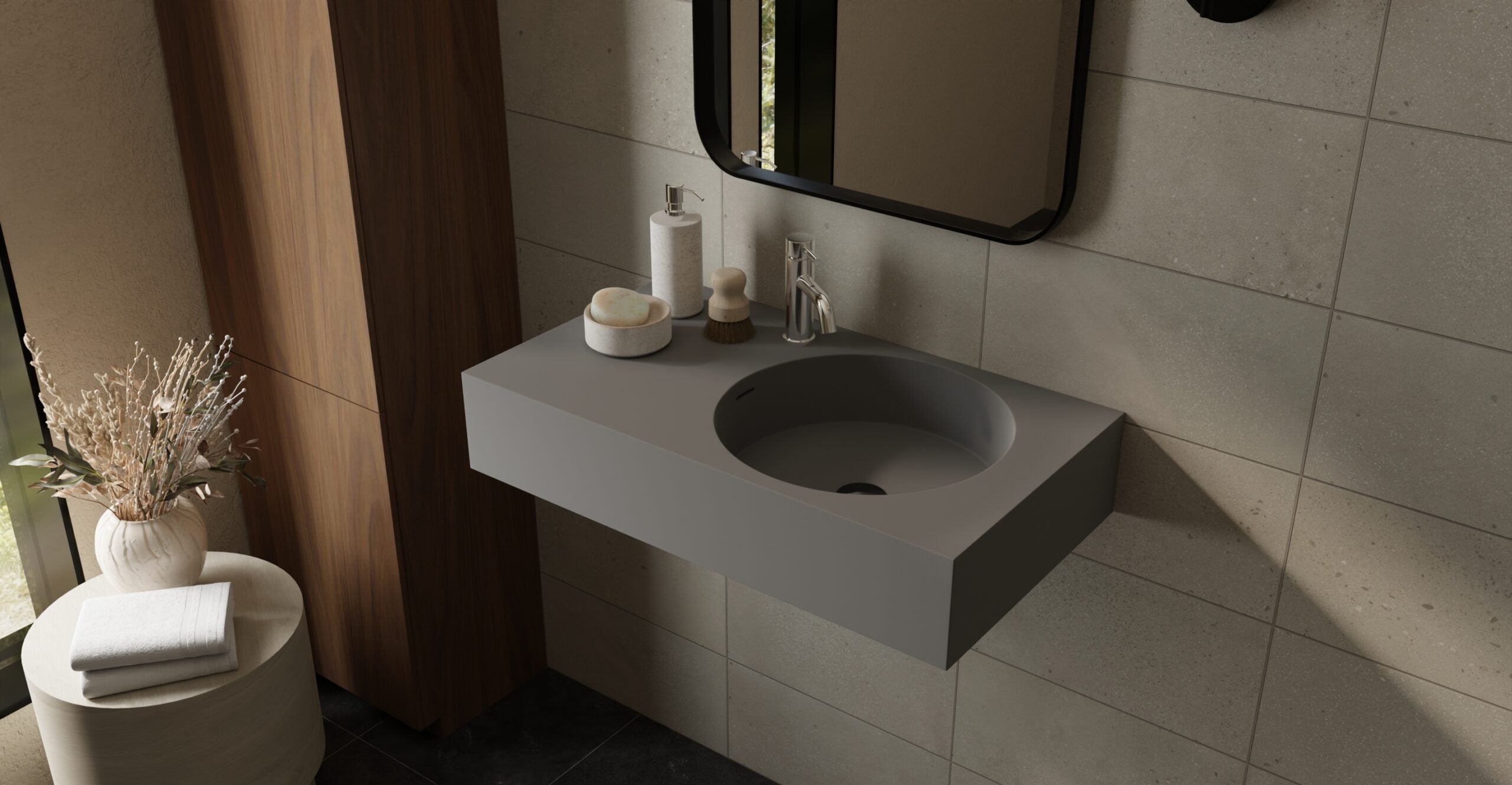 Badeloft source | wall-mounted-sink-wt-02-e-gry | 12 | wt-02-d-wall-mounted-basin-grey-matte-lifestyle-scaled.jpg