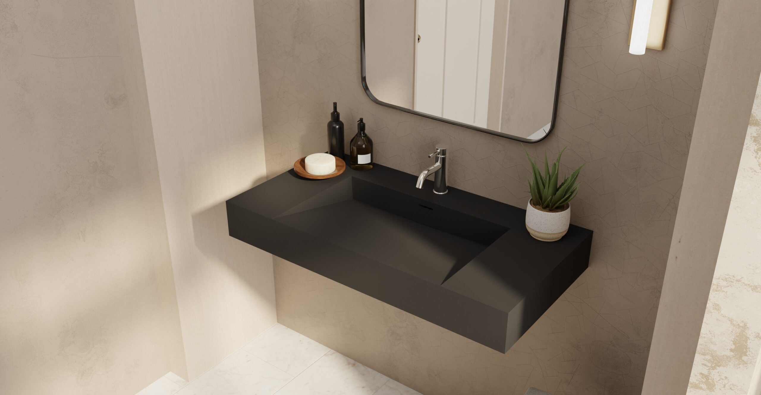 Badeloft source | wall-mounted-sink-wt-04-g-blk | 16 | badeloft-wt-04-g-wall-mounted-sink-black-matte-lifestyle-side-angle-scaled.jpg