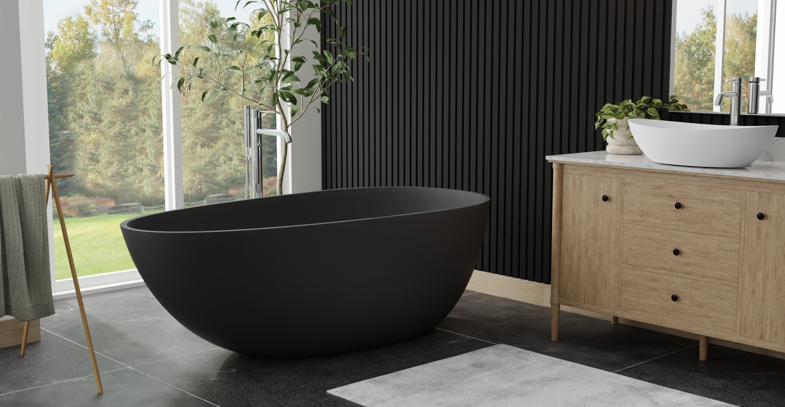 Freestanding Bathtub BW-01-L-BLK