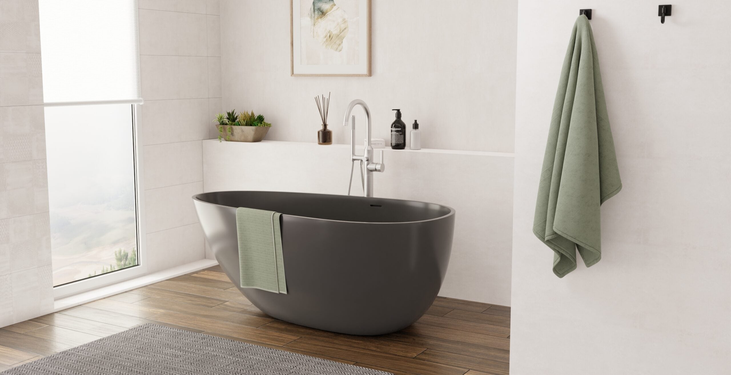 Freestanding Bathtub BW-01-S-BLK