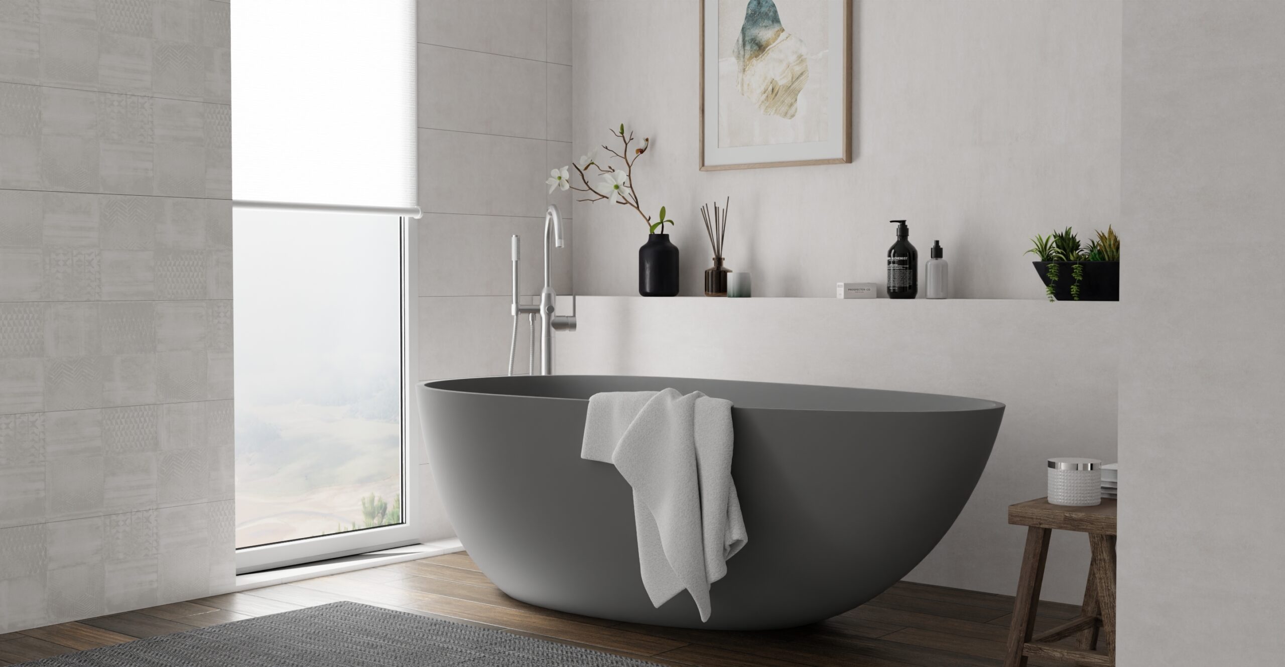 Freestanding Bathtub BW-01-XL-GRY