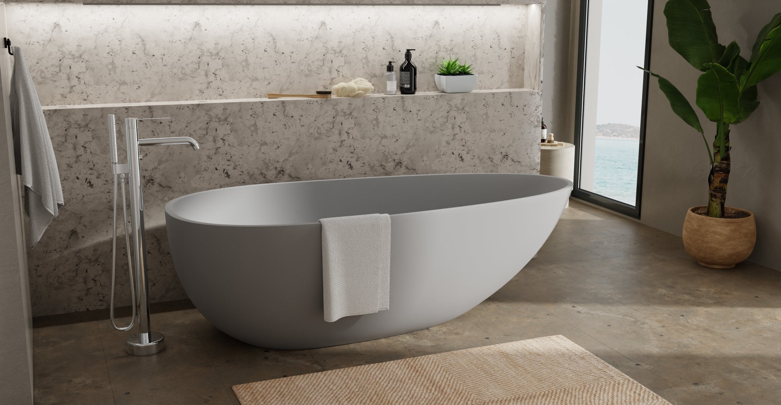 Freestanding Bathtub BW-01-XL-GRY