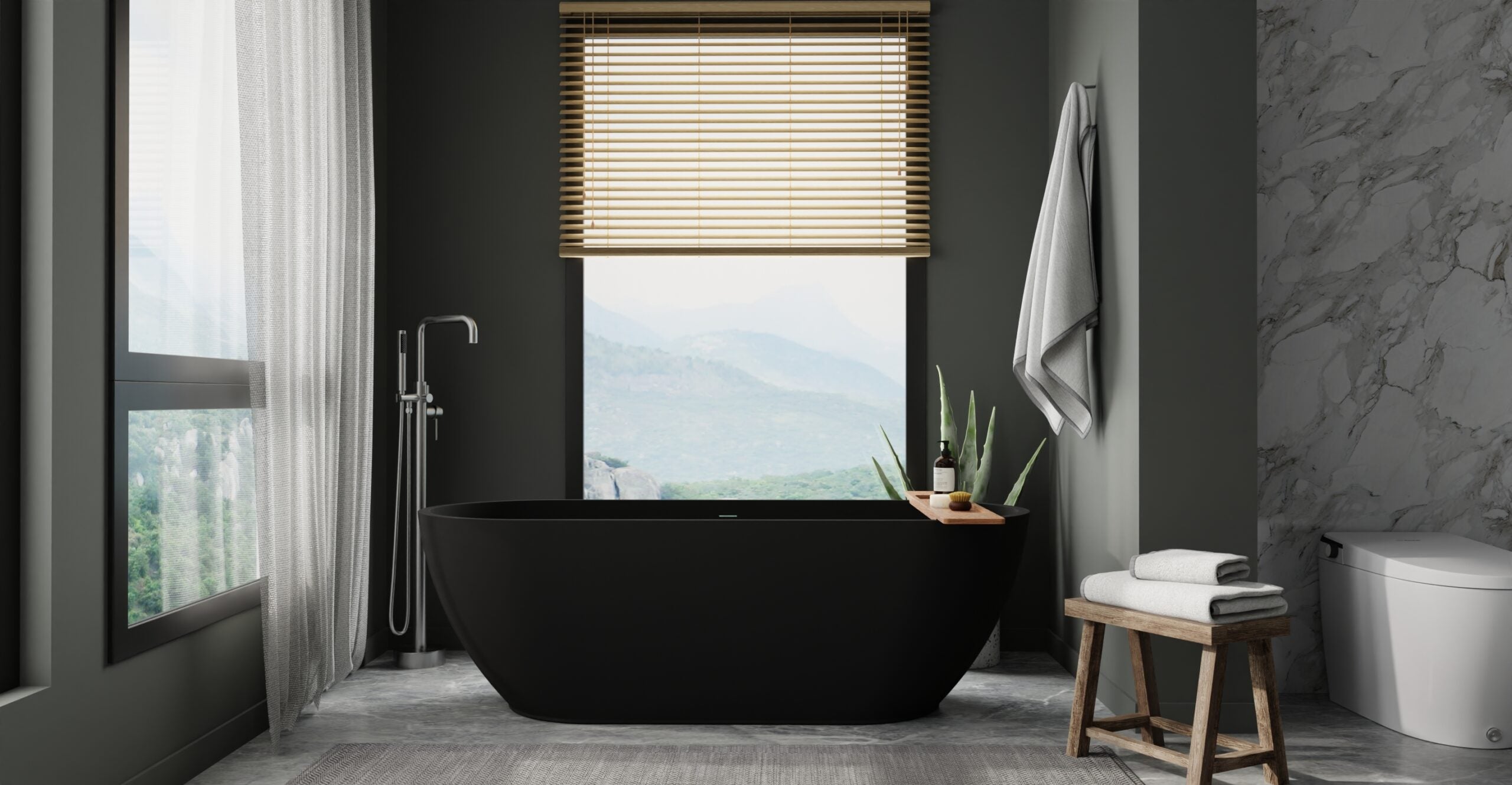 Freestanding Bathtub BW-02-L-BLK