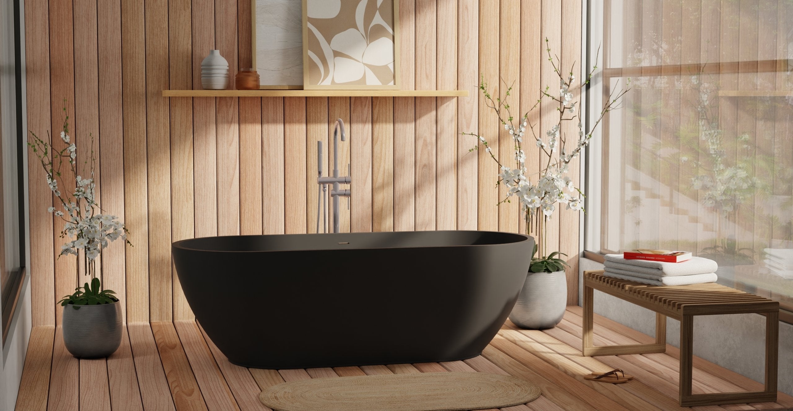 Freestanding Bathtub BW-02-L-BLK