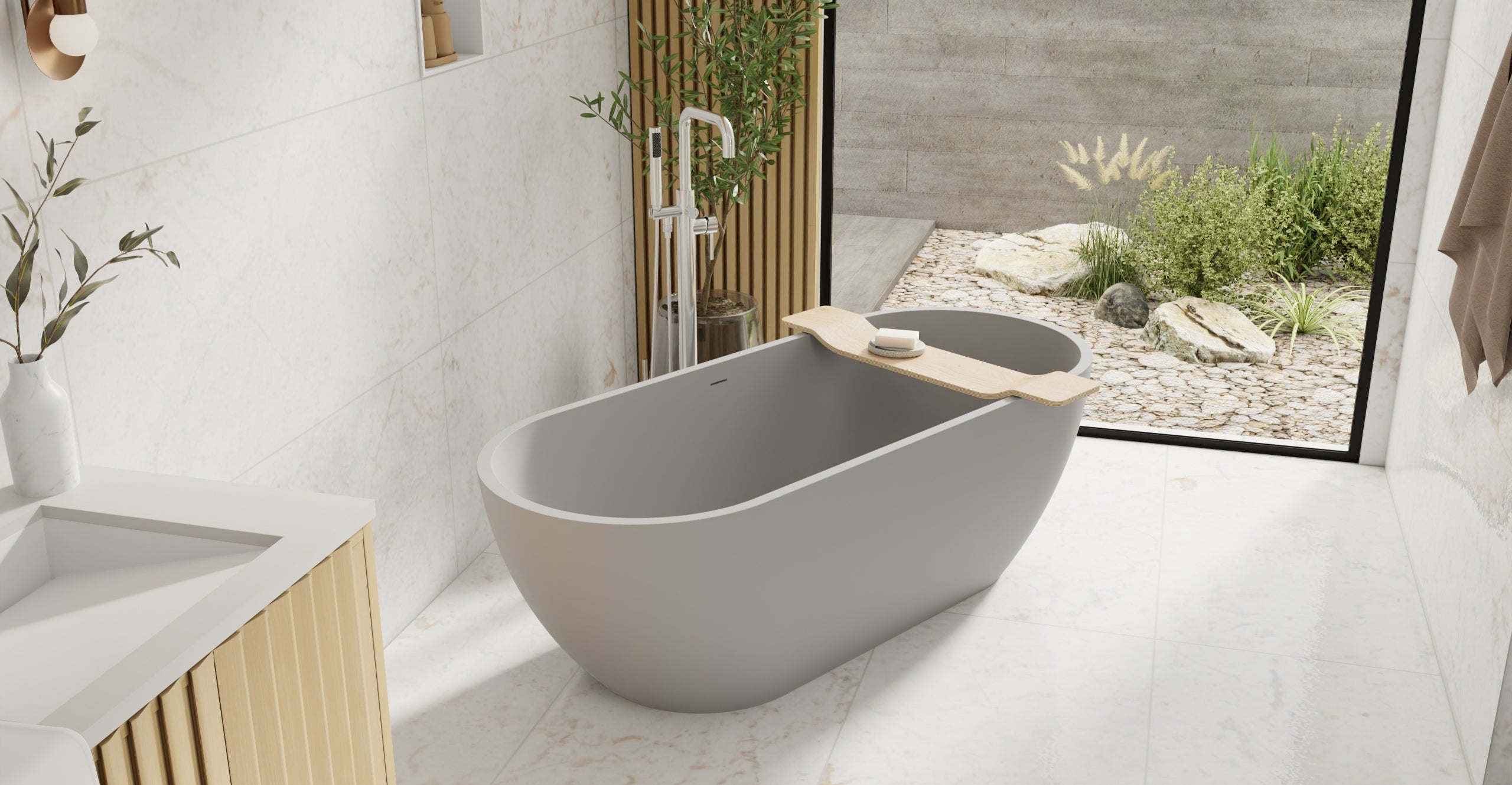 Freestanding Bathtub BW-02-L-GRY