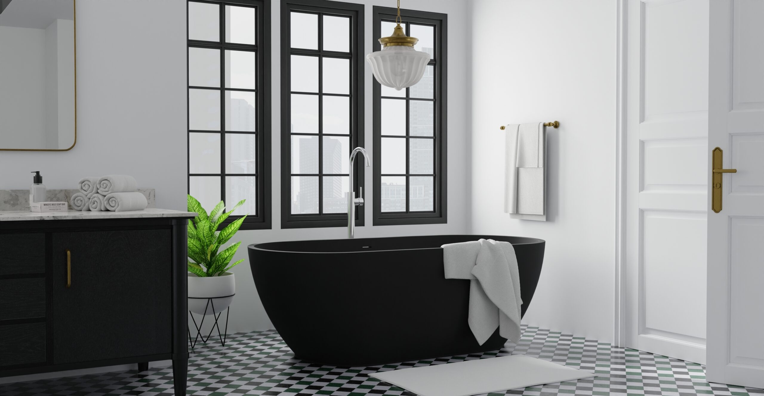 Freestanding Bathtub BW-02-M-BLK