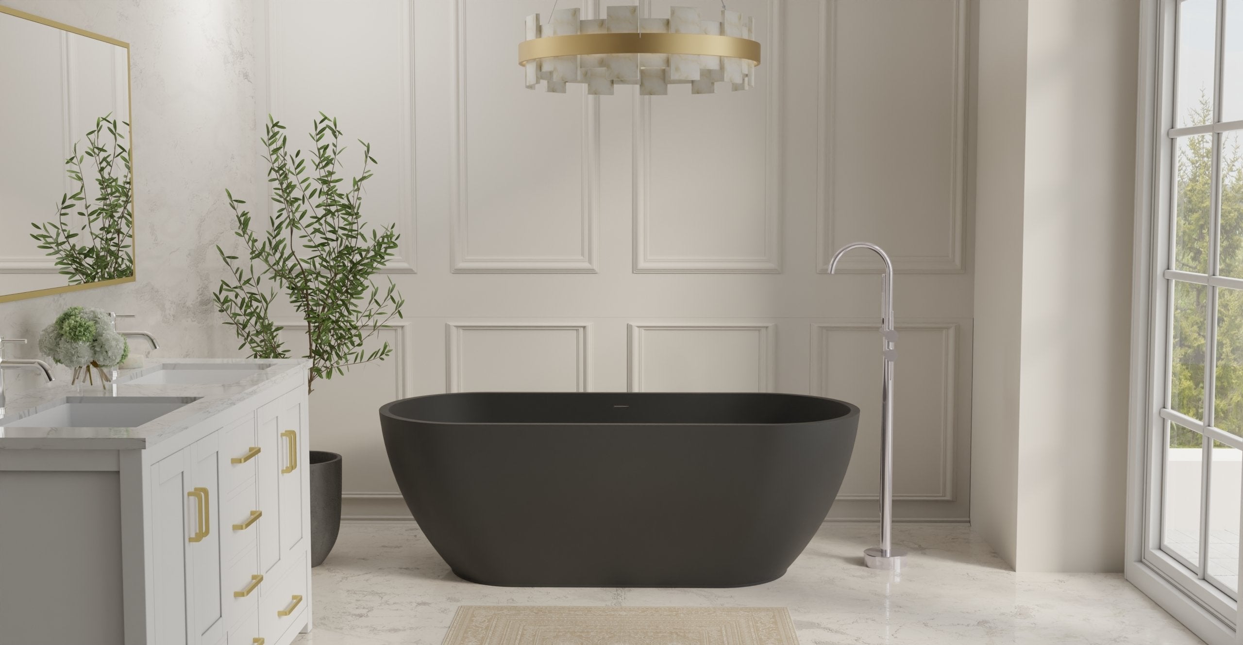 Freestanding Bathtub BW-02-M-BLK